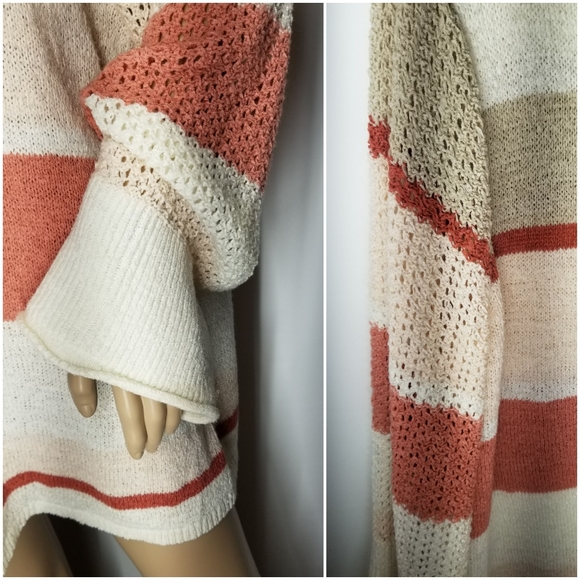 Loft striped stitched sleeve sweater knit - Picture 5 of 9